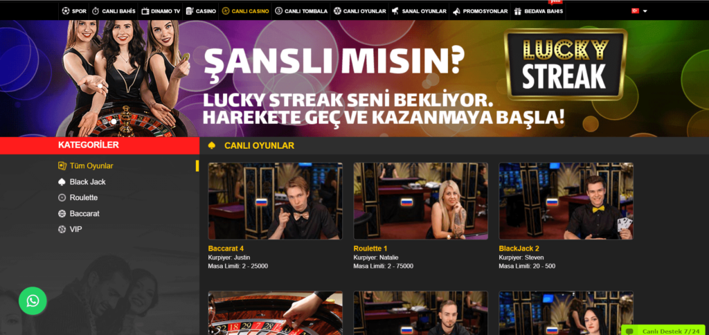 DinamoBet Canlı Casino